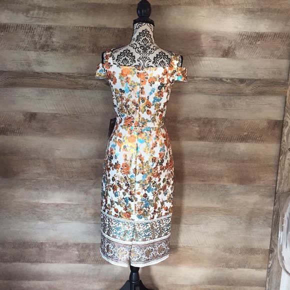 NWT Masterpiece! Rose Gold Metallic Midi Dress - Picture 5 of 5